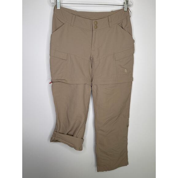 The North Face Women’s Convertible Hiking Pants, long to capri & shorts Beige 6 - Picture 3 of 13